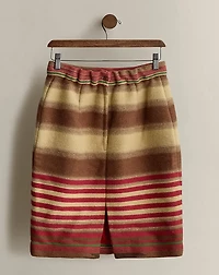 c. 1990 Striped Wool Skirt - Size L