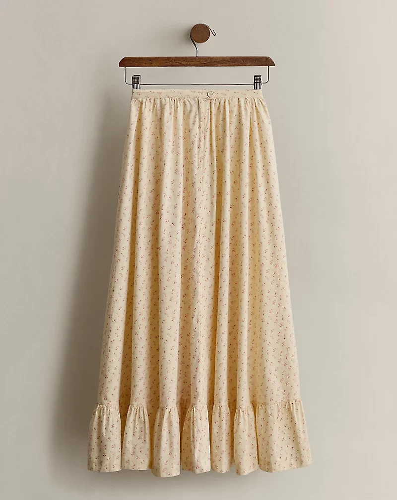 c. 1978 Floral A-Line Skirt - Size 4