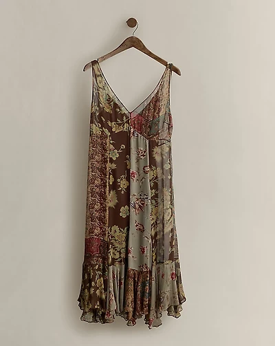 2011 Patchwork A-Line Dress - Size 8