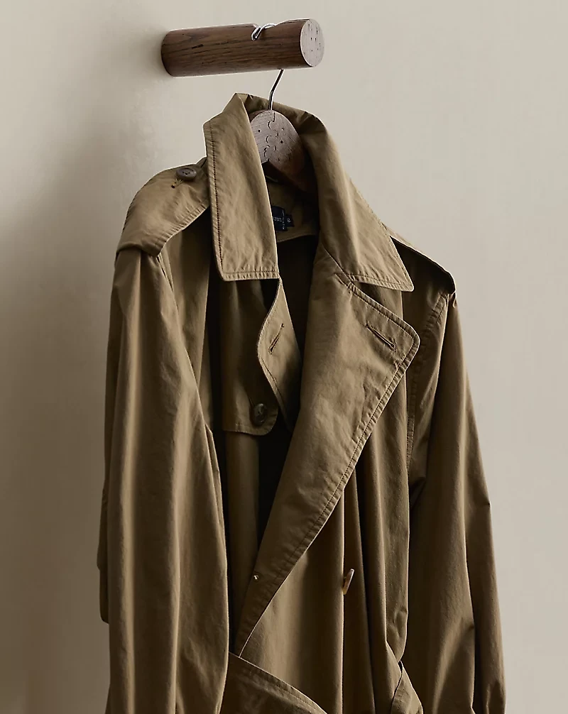 c. 1995 Cotton Trench Coat - Size 8