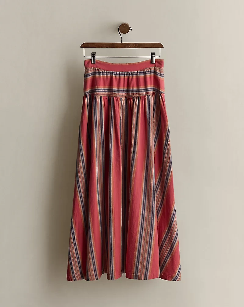c. 1990 Striped Cotton Skirt - Size 8
