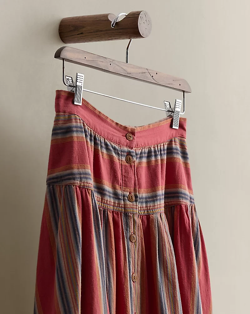 c. 1990 Striped Cotton Skirt - Size 8