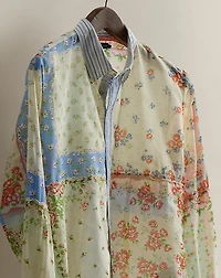 c. 2008 Patchwork Cotton Shirt - Size 14