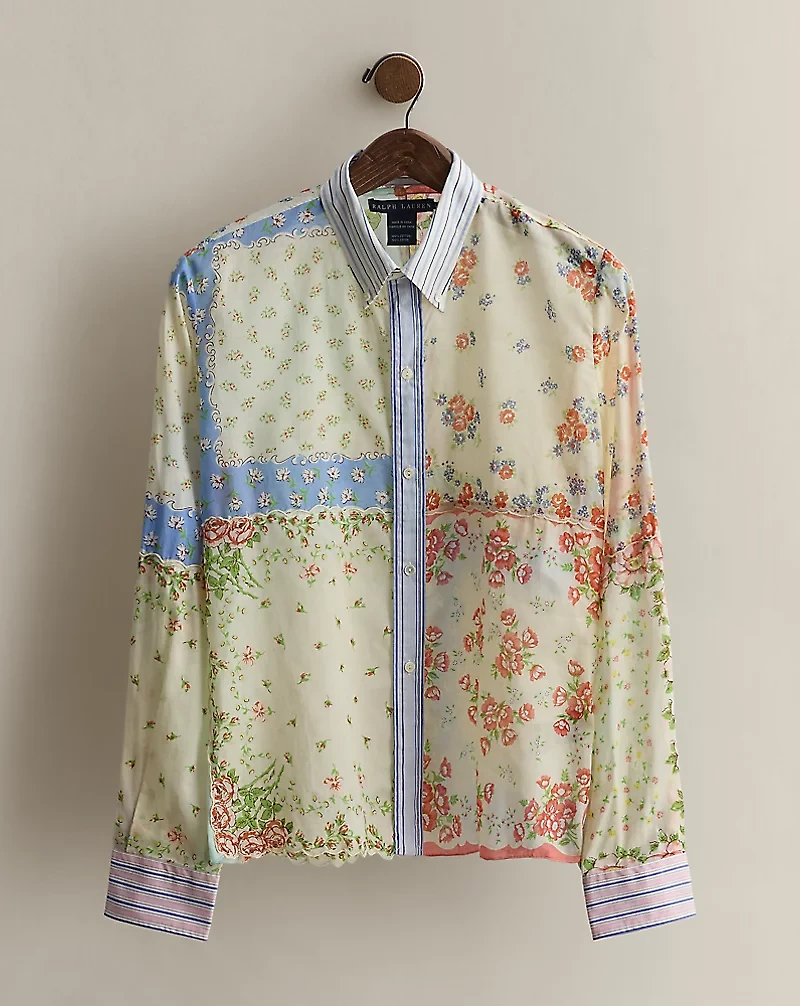 c. 2008 Patchwork Cotton Shirt - Size 14