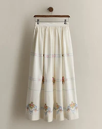 1987 Floral Cotton Skirt - Size 6