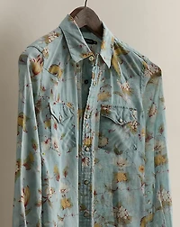 c. 1995 Floral Cotton Shirt - Size 6