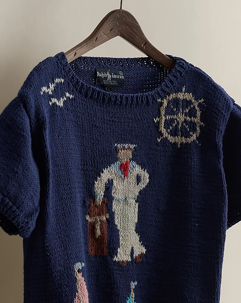 1983 Intarsia-Knit Sweater - Size L