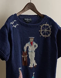 1983 Intarsia-Knit Sweater - Size L