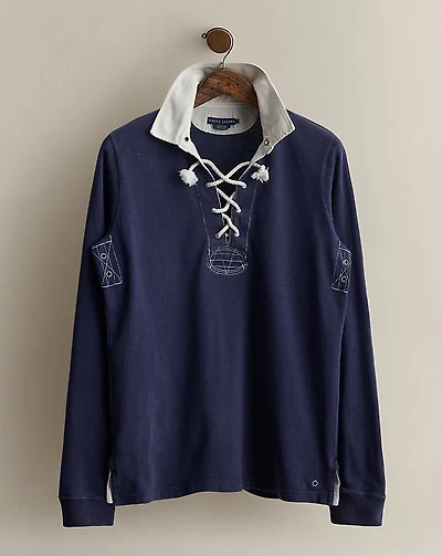 c. 2008 Lace-Up Rugby Shirt - Size L