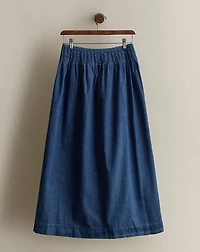 c. 1985 Cotton Denim Wrap Skirt - Size 8