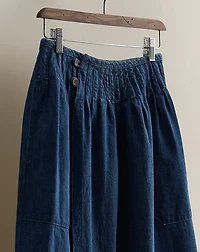 c. 1985 Cotton Denim Wrap Skirt - Size 8