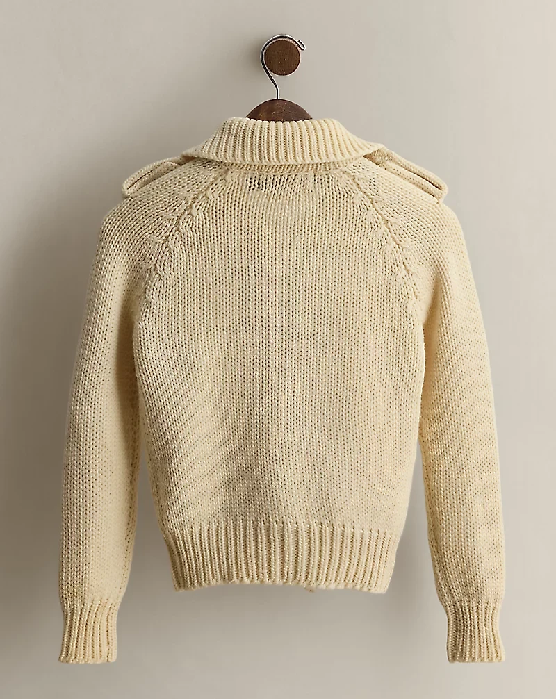 c. 1985 Wool Cardigan - Size 8