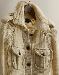 c. 1985 Wool Cardigan - Size 8