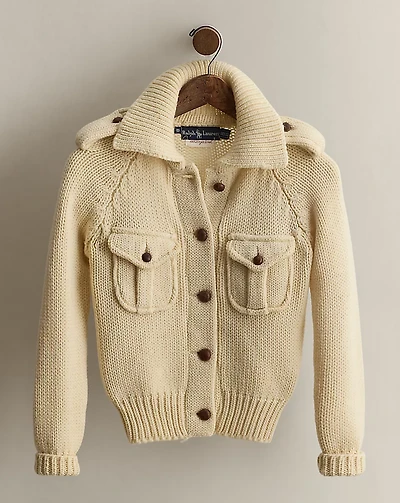 c. 1985 Wool Cardigan - Size 8