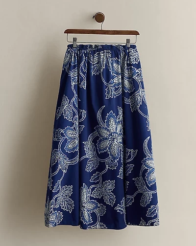 c. 1985 Print Cotton Skirt - Size 6