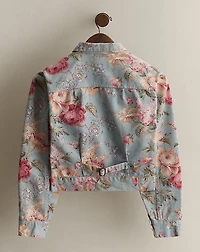 1985 Floral Denim Jacket - Size M