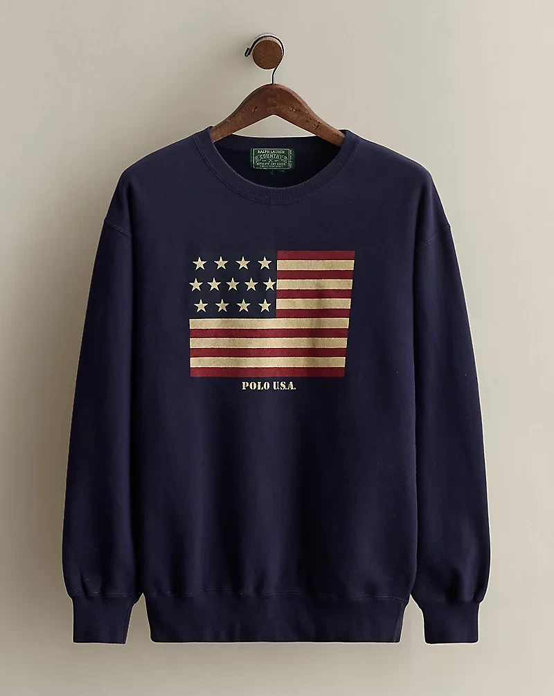 c. 1990 Flag Sweatshirt - Size L