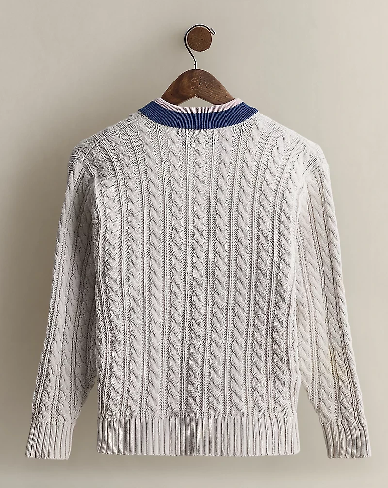 c. 1986 Cable-Knit Cardigan - Size M