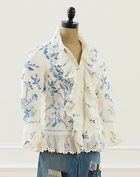 2006 Embroidered Linen Jacket - Size 4