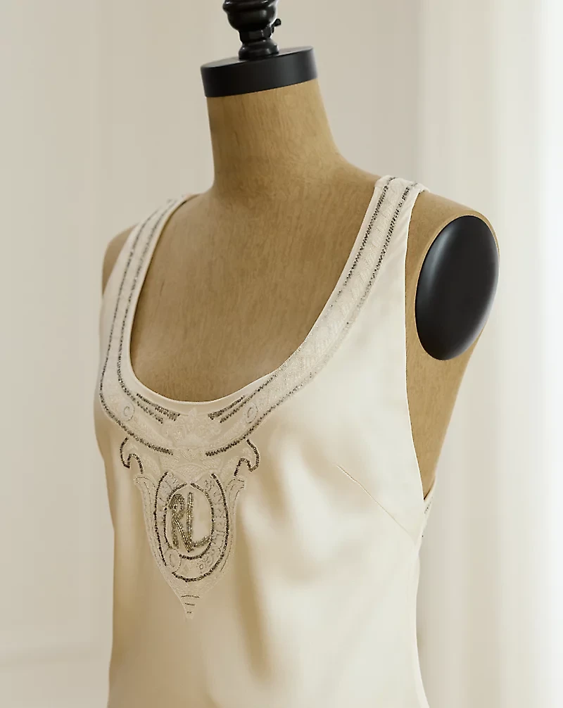 2006 Laura Beaded Silk Dress - Size 4