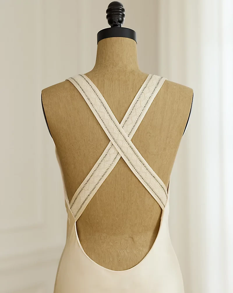 2006 Laura Beaded Silk Dress - Size 4