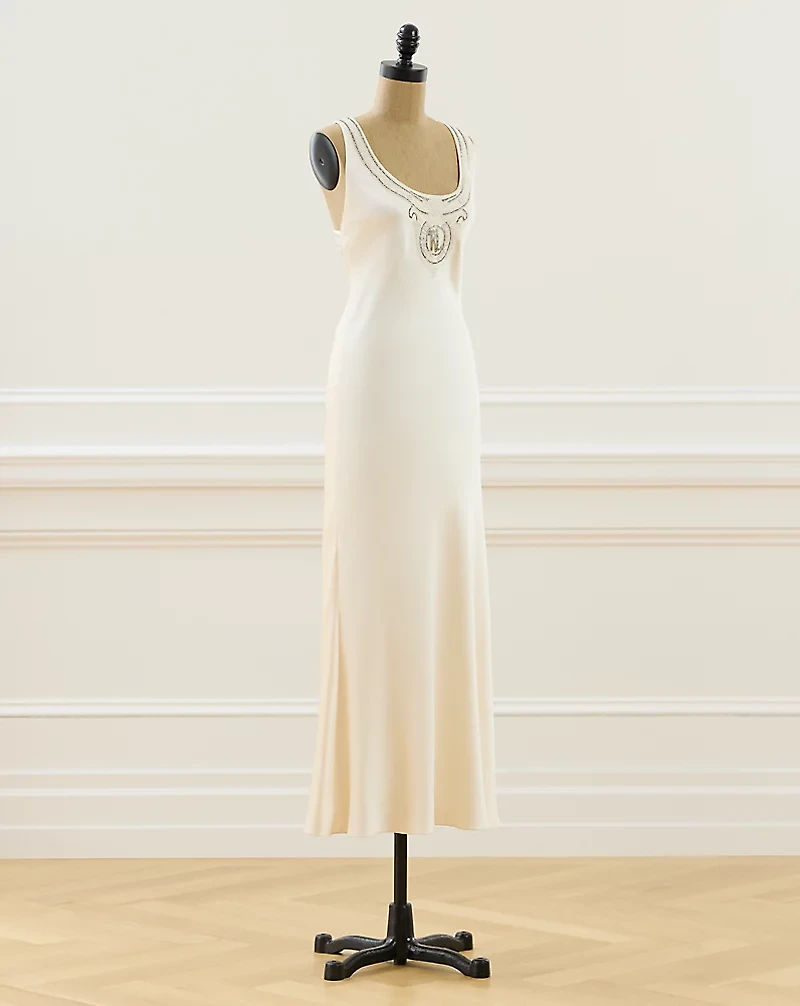 2006 Laura Beaded Silk Dress - Size 4