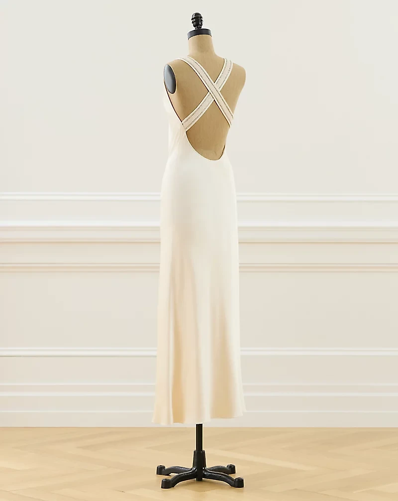 2006 Laura Beaded Silk Dress - Size 4