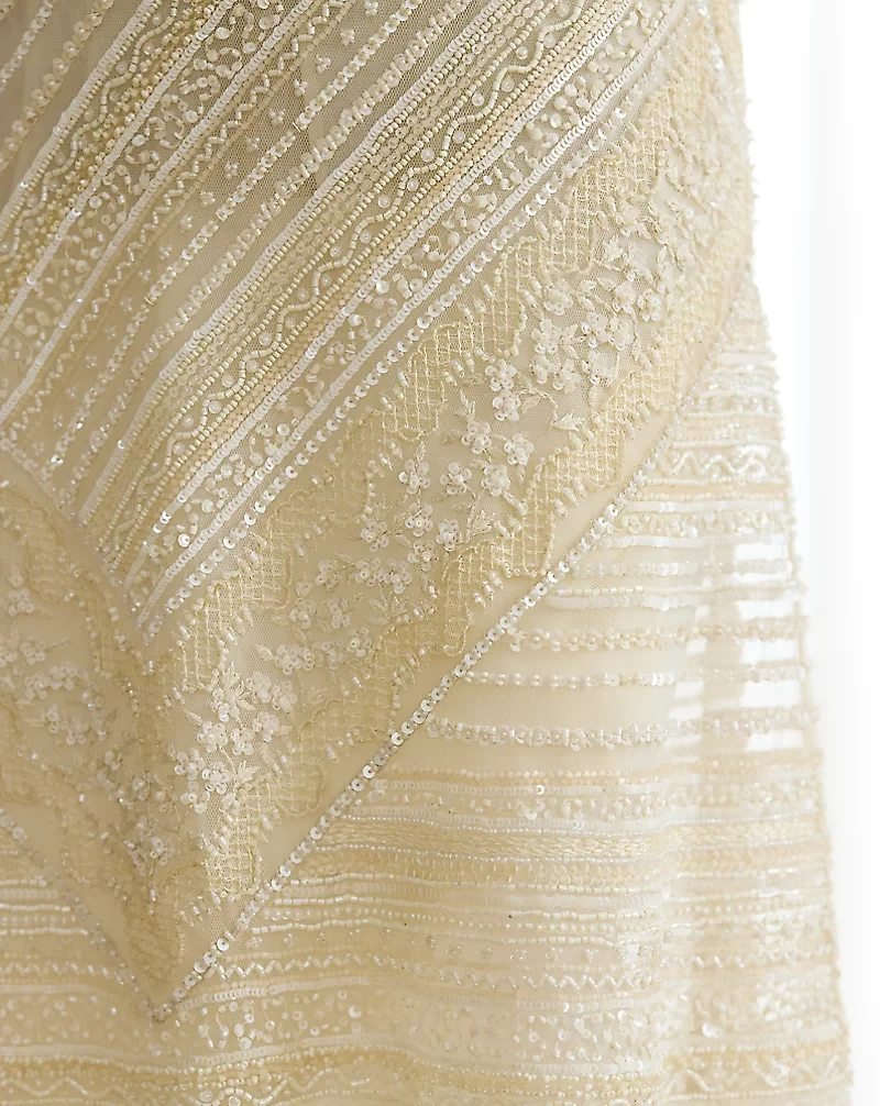 2002 Beaded Silk Skirt - Size 4