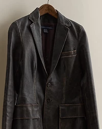 c. 2008 Leather Blazer - Size 6