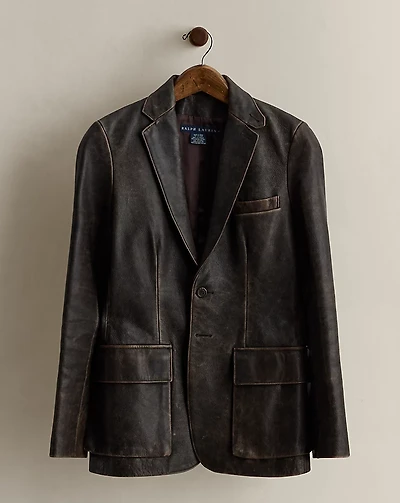 c. 2008 Leather Blazer - Size 6