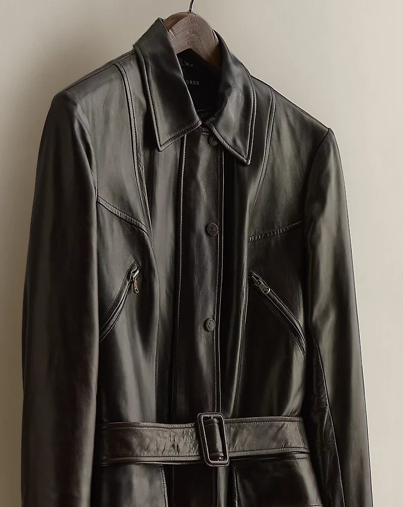c. 2005 Lambskin Trench Coat - Size 10
