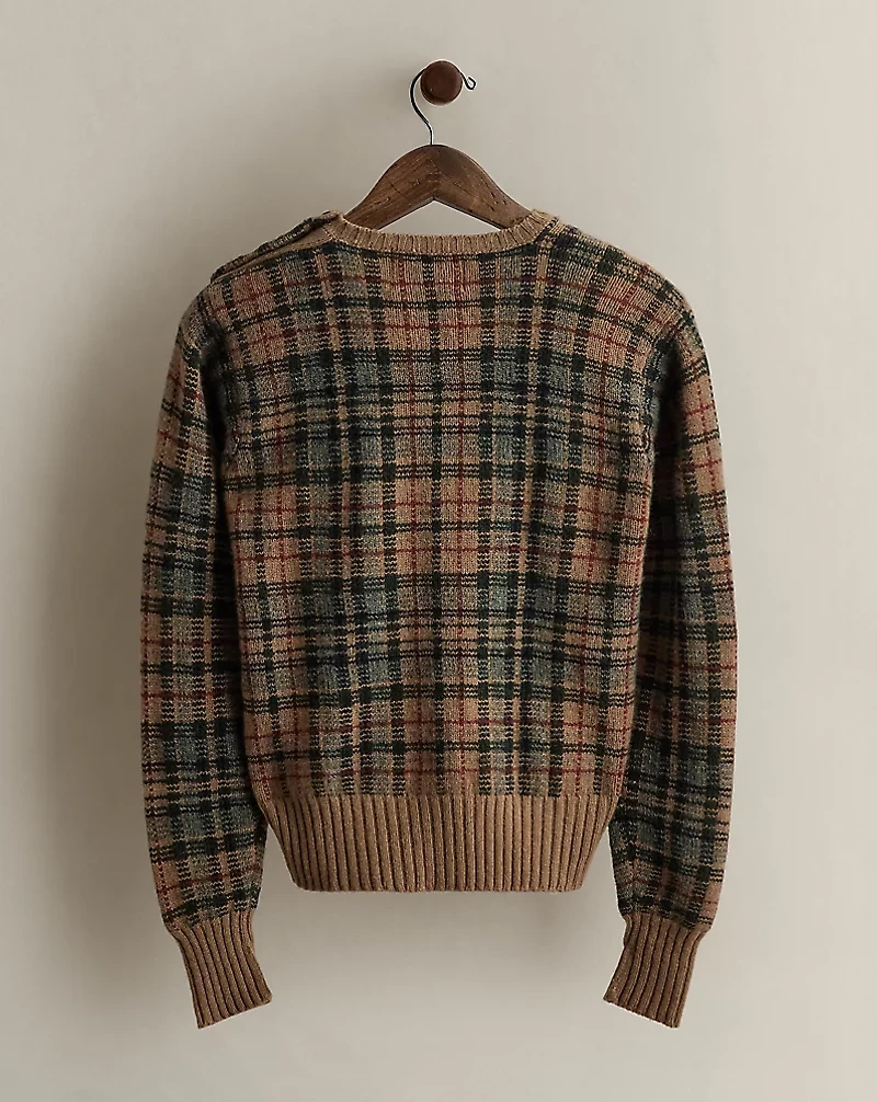 c. 1980s Plaid Crewneck Sweater - Size L