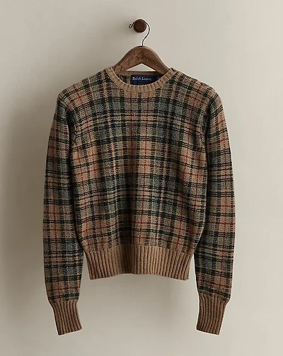 c. 1980s Plaid Crewneck Sweater - Size L