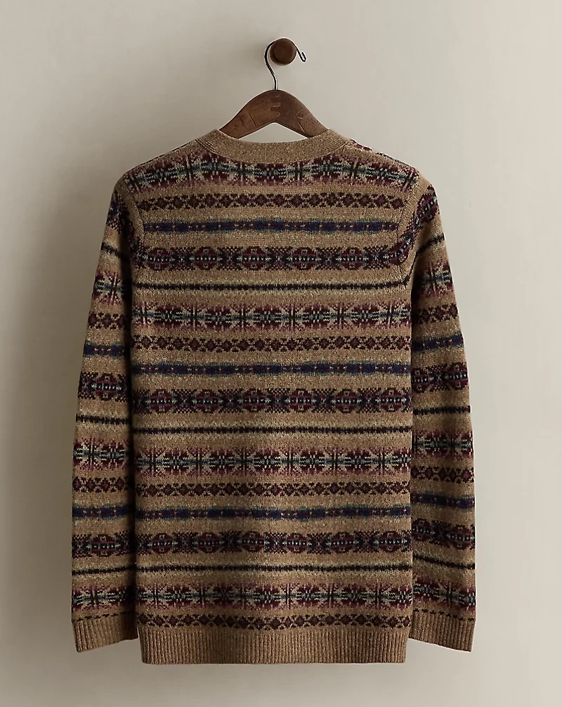 c. 2007 Fair Isle Wool Cardigan - Size M