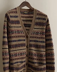 c. 2007 Fair Isle Wool Cardigan - Size M