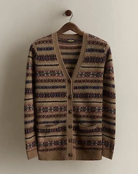 c. 2007 Fair Isle Wool Cardigan - Size M