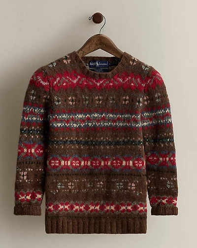 c. 1990s Fair Isle Wool Sweater - Size S