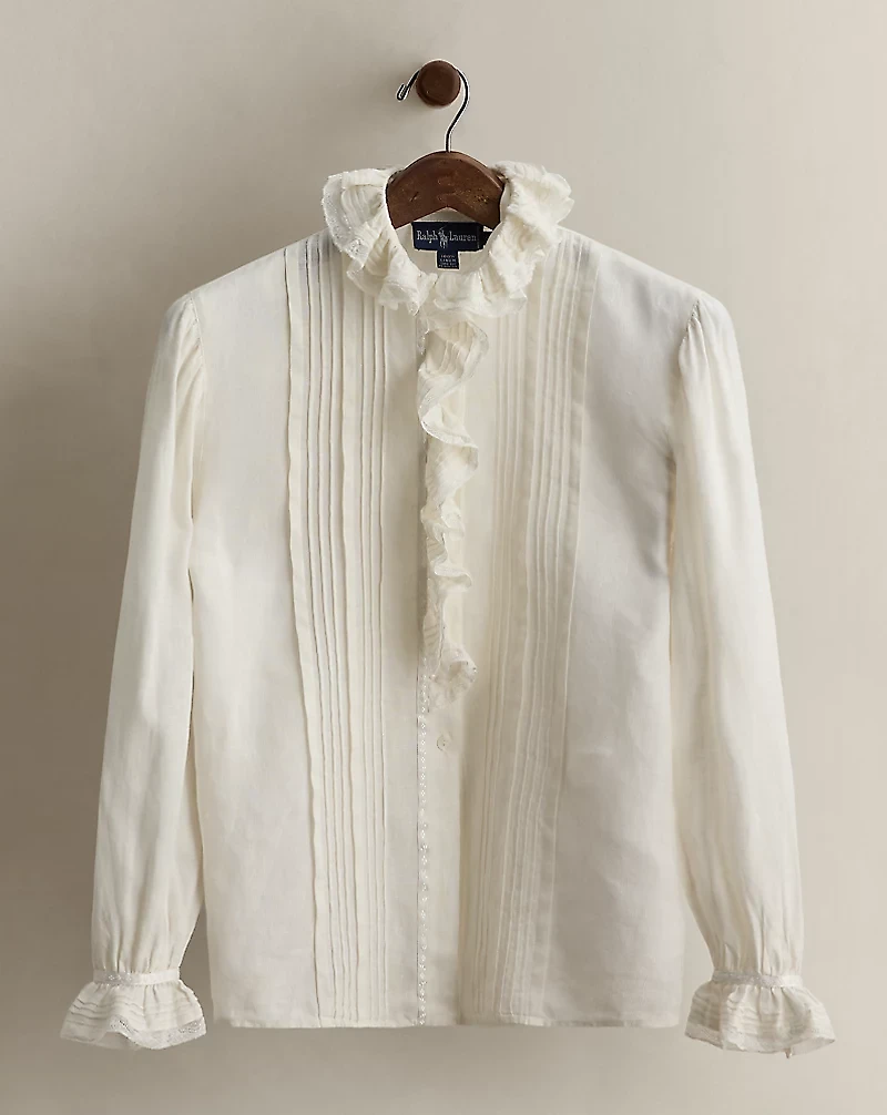 c. 1990s Linen Blouse - Size 4