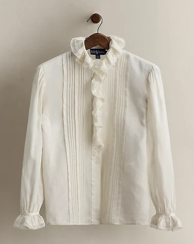 c. 1990s Linen Blouse - Size 4