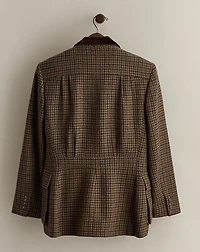 c. 1990 Houndstooth Wool Jacket - Size 8
