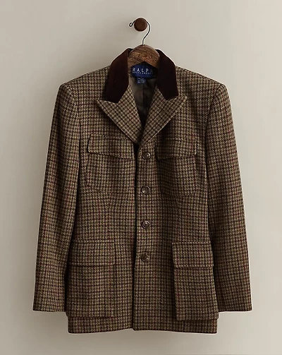 c. 1990 Houndstooth Wool Jacket - Size 8