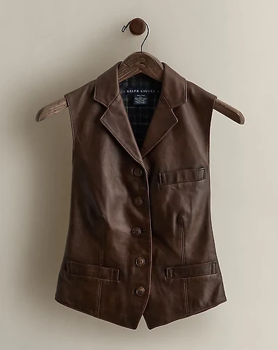 c. 2008 Leather Vest - Size 4