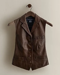 c. 2008 Leather Vest - Size 4