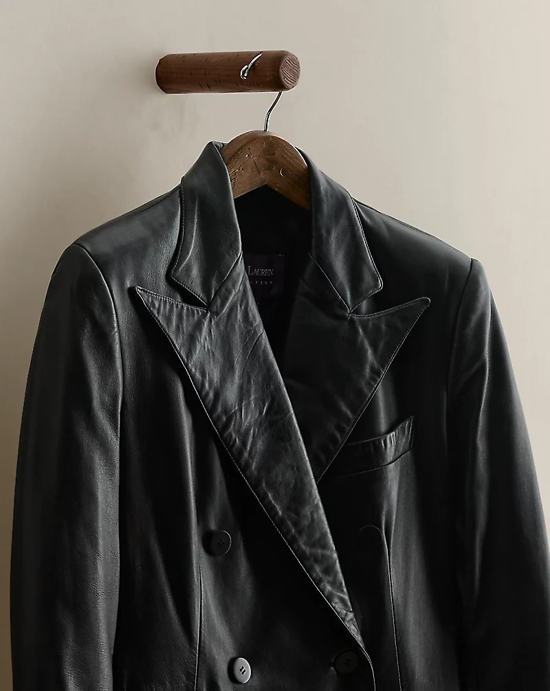 1992 Leather Blazer - Size 8