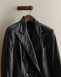 1992 Leather Blazer - Size 8