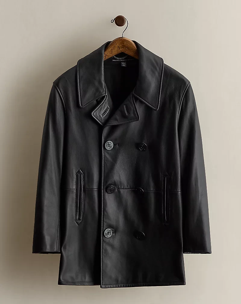 c. 1995 Leather Coat - Size L