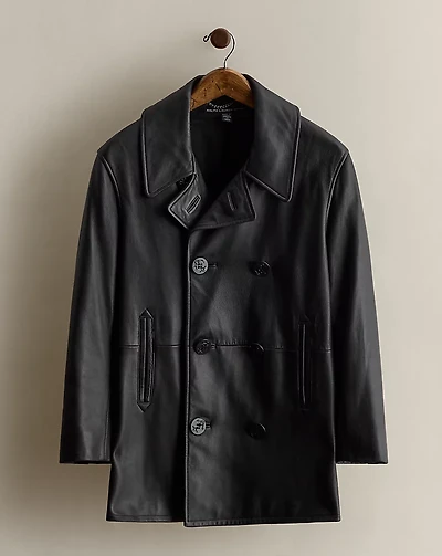 c. 1995 Leather Coat - Size L