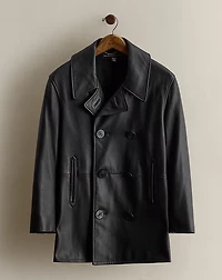 c. 1995 Leather Coat - Size L