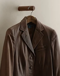 c. 2008 Leather Blazer - Size 8