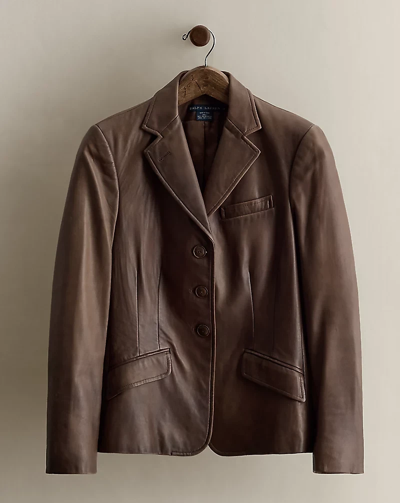 c. 2008 Leather Blazer - Size 8